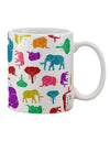 Vibrant Elephant-Themed 11 oz Coffee Mug with All Over Print - TooLoud-11 OZ Coffee Mug-TooLoud-White-Davson Sales