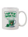 Vibrant Green Beer Design - Exquisite 11 oz Coffee Mug - TooLoud-11 OZ Coffee Mug-TooLoud-White-Davson Sales