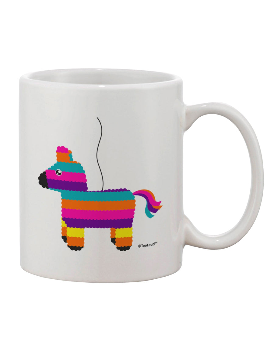 Vibrant Hanging Pinata Design Adorned 11 oz Coffee Mug - Expertly Crafted by TooLoud-11 OZ Coffee Mug-TooLoud-White-Davson Sales