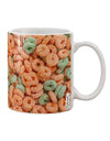 Vibrant Orange and Green Cereal All Over Printed 11 oz Coffee Mug - Expertly Crafted Drinkware TooLoud-11 OZ Coffee Mug-TooLoud-White-Davson Sales