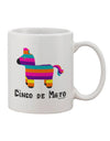 Vibrant Pinata-inspired Aesthetics - Exquisite Cinco de Mayo 11 oz Coffee Mug by TooLoud-11 OZ Coffee Mug-TooLoud-White-Davson Sales