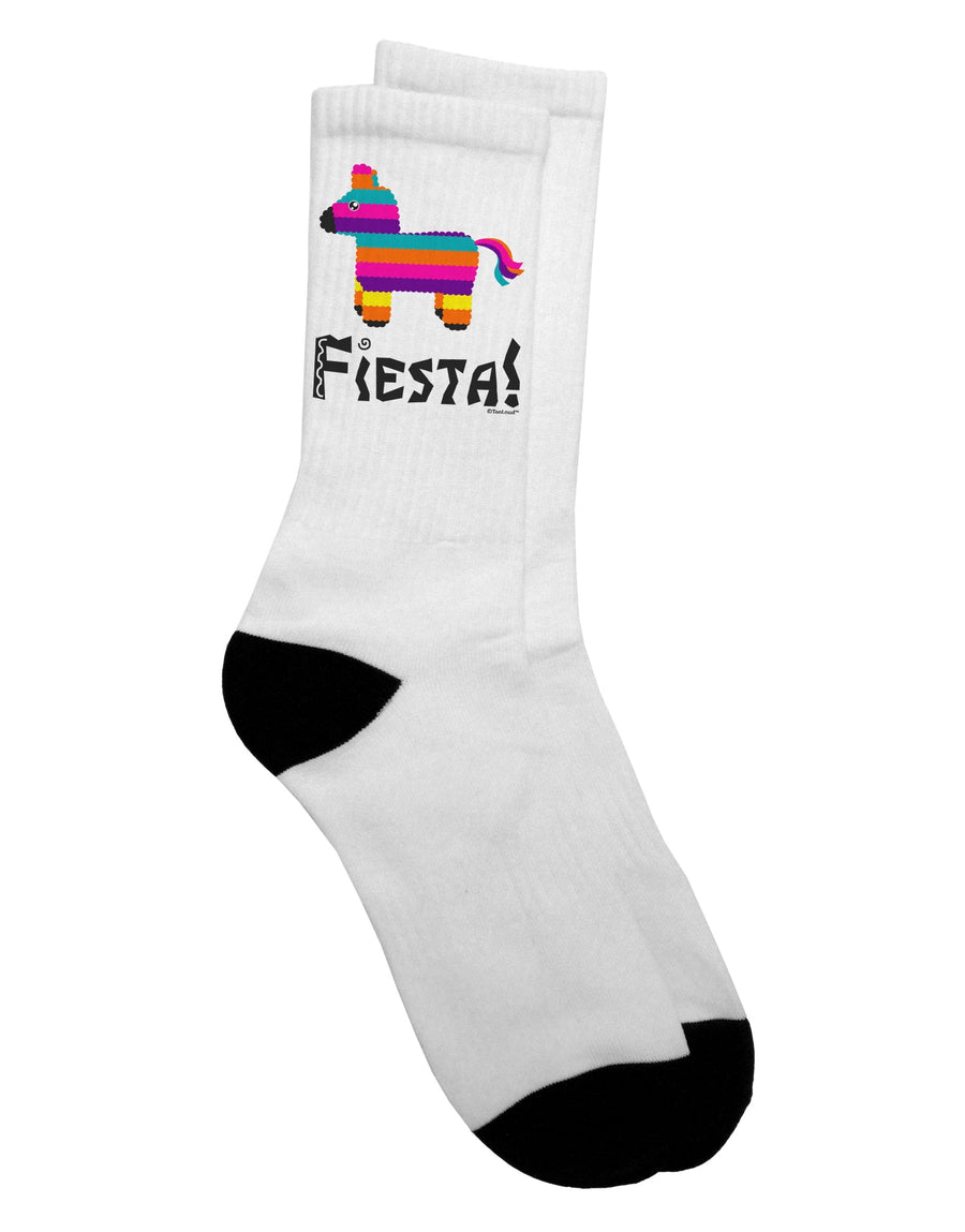 Vibrant Pinata Pattern - Festive Adult Crew Socks by TooLoud-Socks-TooLoud-White-Ladies-4-6-Davson Sales