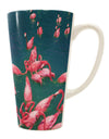 Vibrant Pink Hand-Painted Flamingos 16 Ounce Conical Latte Coffee Mug - TooLoud-Conical Latte Mug-TooLoud-White-Davson Sales