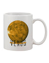 Vibrant Planet Venus Text Printed 11 oz Coffee Mug - Crafted by a Drinkware Expert-11 OZ Coffee Mug-TooLoud-White-Davson Sales