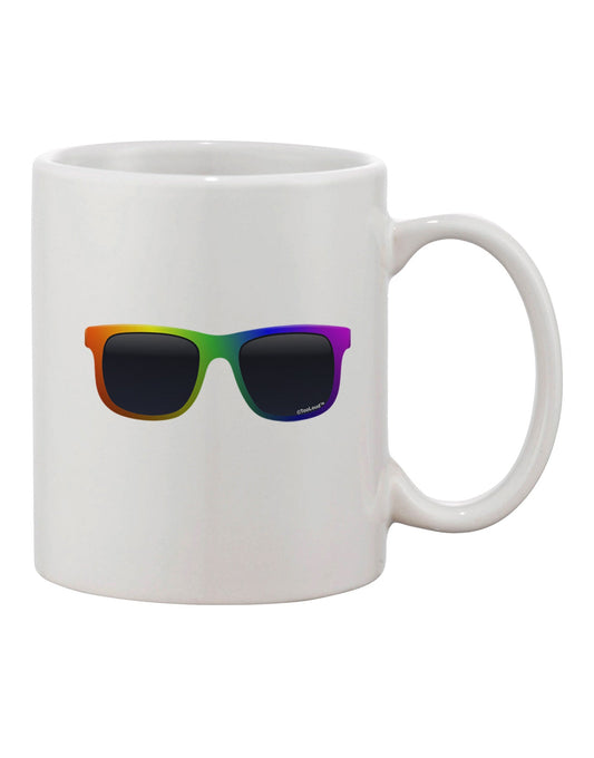 Vibrant Pride Rainbow Glasses - Exquisite 11 oz Coffee Mug by TooLoud-11 OZ Coffee Mug-TooLoud-White-Davson Sales