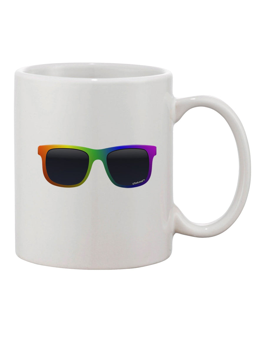 Vibrant Pride Rainbow Glasses - Exquisite 11 oz Coffee Mug by TooLoud-11 OZ Coffee Mug-TooLoud-White-Davson Sales