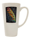 Vibrant Rainbow Feather Conical Latte Coffee Mug - Expertly Crafted Drinkware TooLoud-Conical Latte Mug-TooLoud-White-Davson Sales