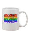 Vibrant Rainbow Mustaches Gay Pride Flag Printed 11 oz Coffee Mug - Expertly Crafted Drinkware-11 OZ Coffee Mug-TooLoud-White-Davson Sales