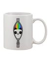 Vibrant Rainbow Panda Peeking Out of Zipper Design on an Exquisite 11 oz Coffee Mug - TooLoud-11 OZ Coffee Mug-TooLoud-White-Davson Sales