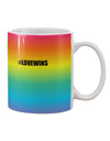 Vibrant Rainbow Print - Exquisite Hashtag Love Wins Printed 11 oz Coffee Mug All Over Print - TooLoud-11 OZ Coffee Mug-TooLoud-White-Davson Sales