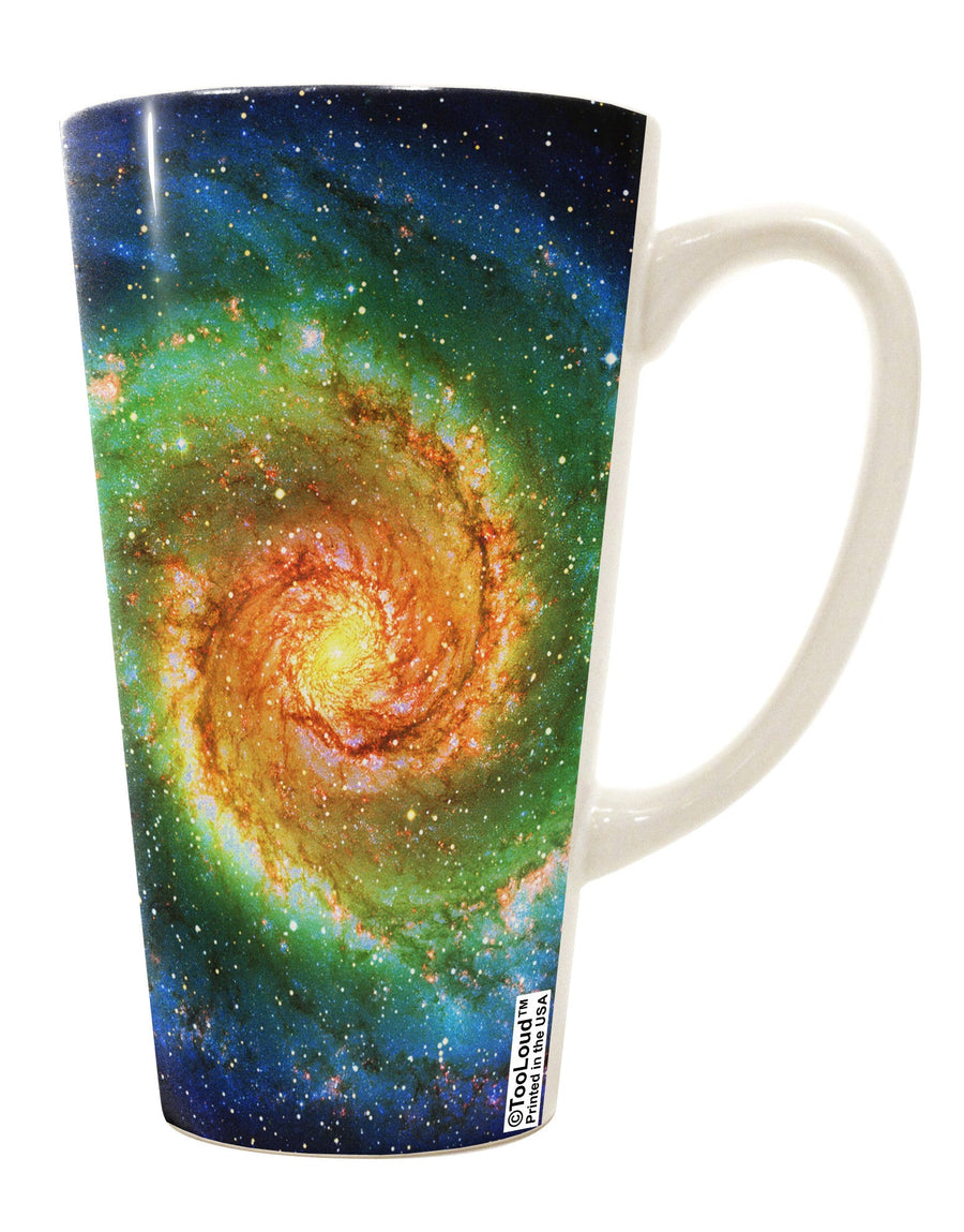 Vibrant Rainbow Tie Dye Galaxy Conical Latte Coffee Mug - Perfect for All Over Print Enthusiasts TooLoud-Conical Latte Mug-TooLoud-White-Davson Sales