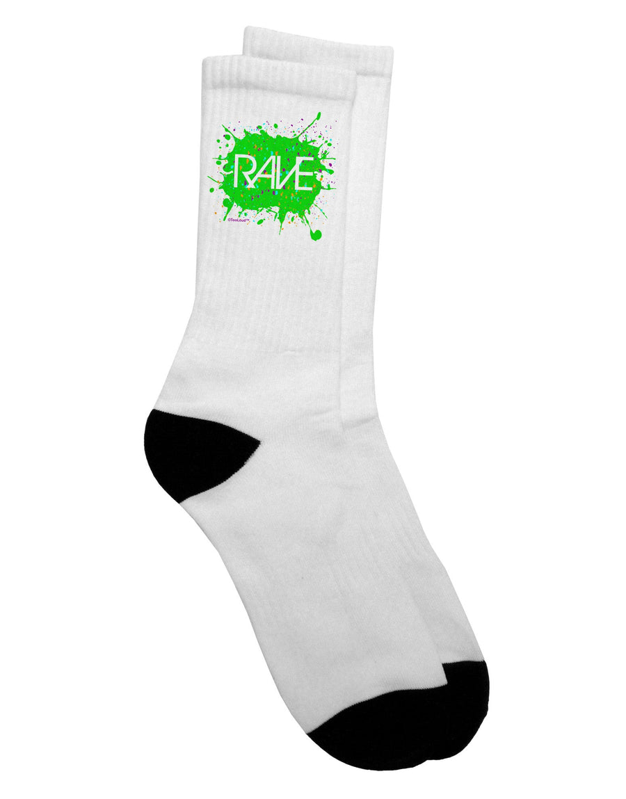 Vibrant Splatter Green Crew Socks for Adult Ravers - TooLoud-Socks-TooLoud-White-Ladies-4-6-Davson Sales