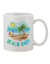 Vibrant Summer Beachscape - Beach Baby Themed 11 oz Coffee Mug by TooLoud-11 OZ Coffee Mug-TooLoud-White-Davson Sales