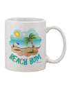 Vibrant Summer Beachscape - Beach Enthusiast's 11 oz Coffee Mug by TooLoud-11 OZ Coffee Mug-TooLoud-White-Davson Sales