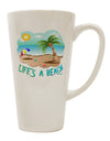 Vibrant Summer Beachscape - Life's a Beach 16 oz Conical Latte Coffee Mug by TooLoud-Conical Latte Mug-TooLoud-White-Davson Sales