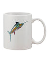 Vibrant Swordfish Design Adorning an 11 oz Coffee Mug - TooLoud-11 OZ Coffee Mug-TooLoud-White-Davson Sales