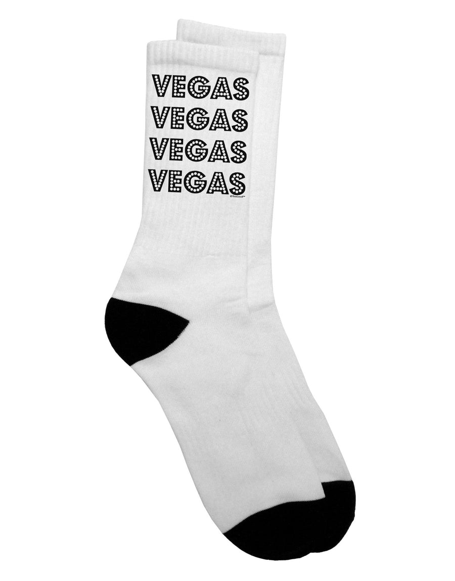 Vibrant Vegas Style Show Lights Adult Crew Socks - A Must-Have for Fashion Enthusiasts! - TooLoud-Socks-TooLoud-White-Ladies-4-6-Davson Sales