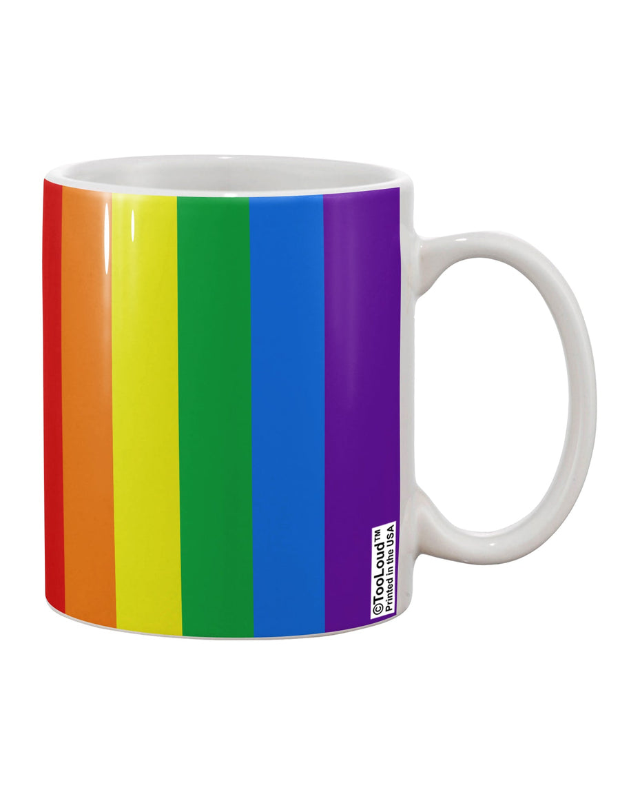 Vibrant Vertical Rainbow Pride Flag 11 oz Coffee Mug - Crafted by a Drinkware Expert-11 OZ Coffee Mug-TooLoud-White-Davson Sales