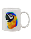 Vibrantly Hued Parrot Watercolor-Printed 11 oz Coffee Mug - TooLoud-11 OZ Coffee Mug-TooLoud-White-Davson Sales