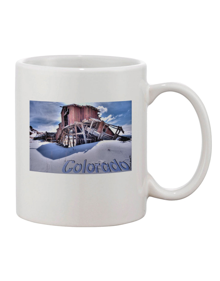 Victor Mines Colorado Text Printed 11 oz Coffee Mug - Expertly Crafted Drinkware-11 OZ Coffee Mug-TooLoud-White-Davson Sales