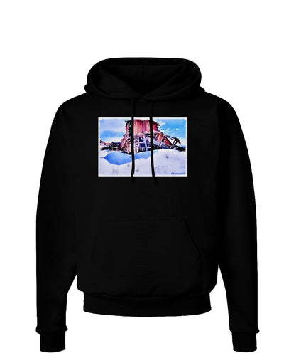 Victor Mines Colorado Watercolor Dark Hoodie Sweatshirt-Hoodie-TooLoud-Black-Small-Davson Sales