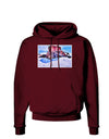 Victor Mines Colorado Watercolor Dark Hoodie Sweatshirt-Hoodie-TooLoud-Maroon-Small-Davson Sales