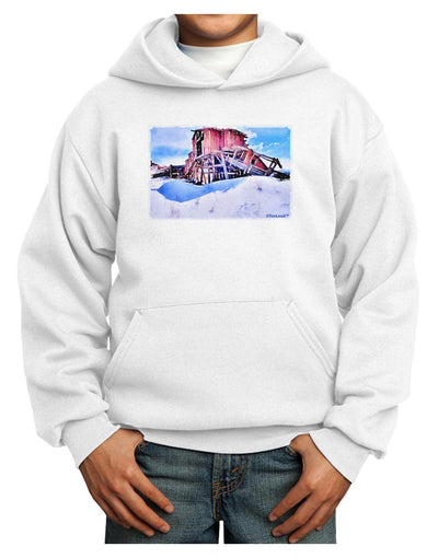 Victor Mines Colorado Watercolor Youth Hoodie Pullover Sweatshirt-Youth Hoodie-TooLoud-White-XS-Davson Sales