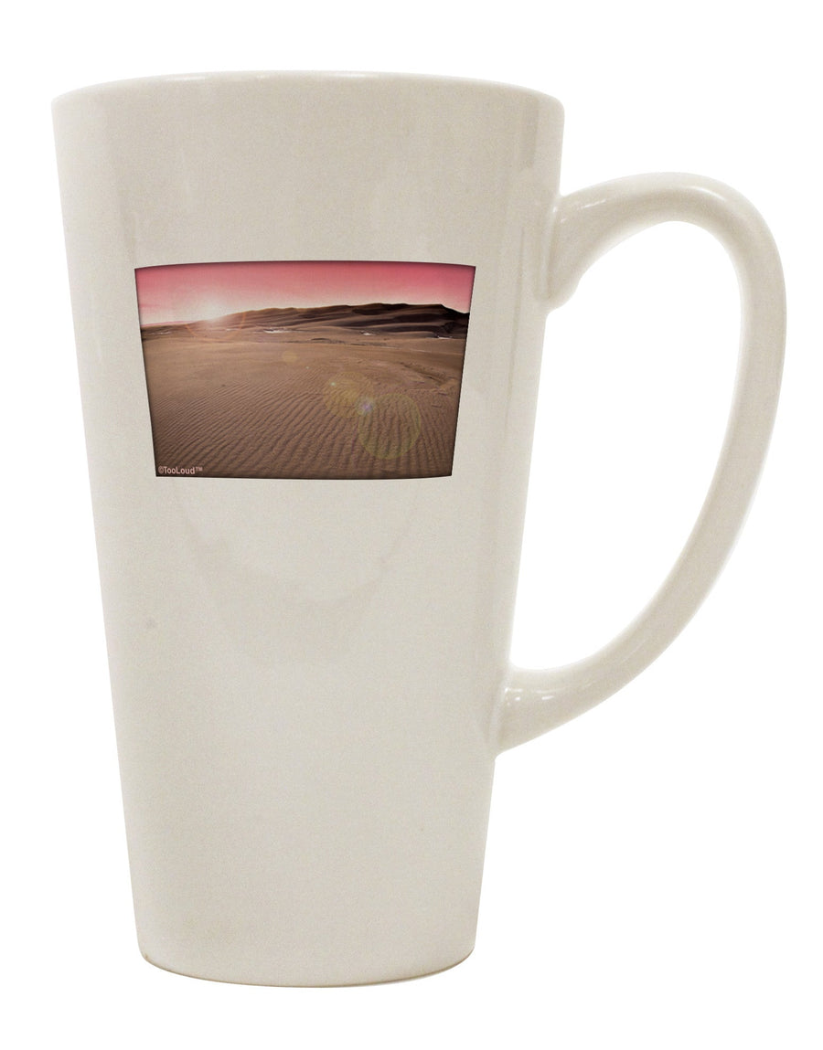 Victor Mines Conical Latte Coffee Mug - Exquisite Pink Sunrise Edition - 16 Ounce Capacity - Crafted for Discerning Drinkware Enthusiasts - TooLoud-Conical Latte Mug-TooLoud-White-Davson Sales