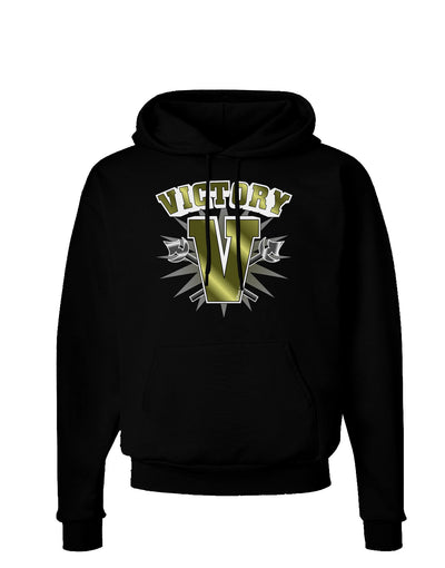 Victory V Dark Hoodie Sweatshirt-Hoodie-TooLoud-Black-Small-Davson Sales