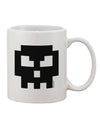 Vintage 8-Bit Skull Adorned 11 oz Coffee Mug - TooLoud-11 OZ Coffee Mug-TooLoud-White-Davson Sales