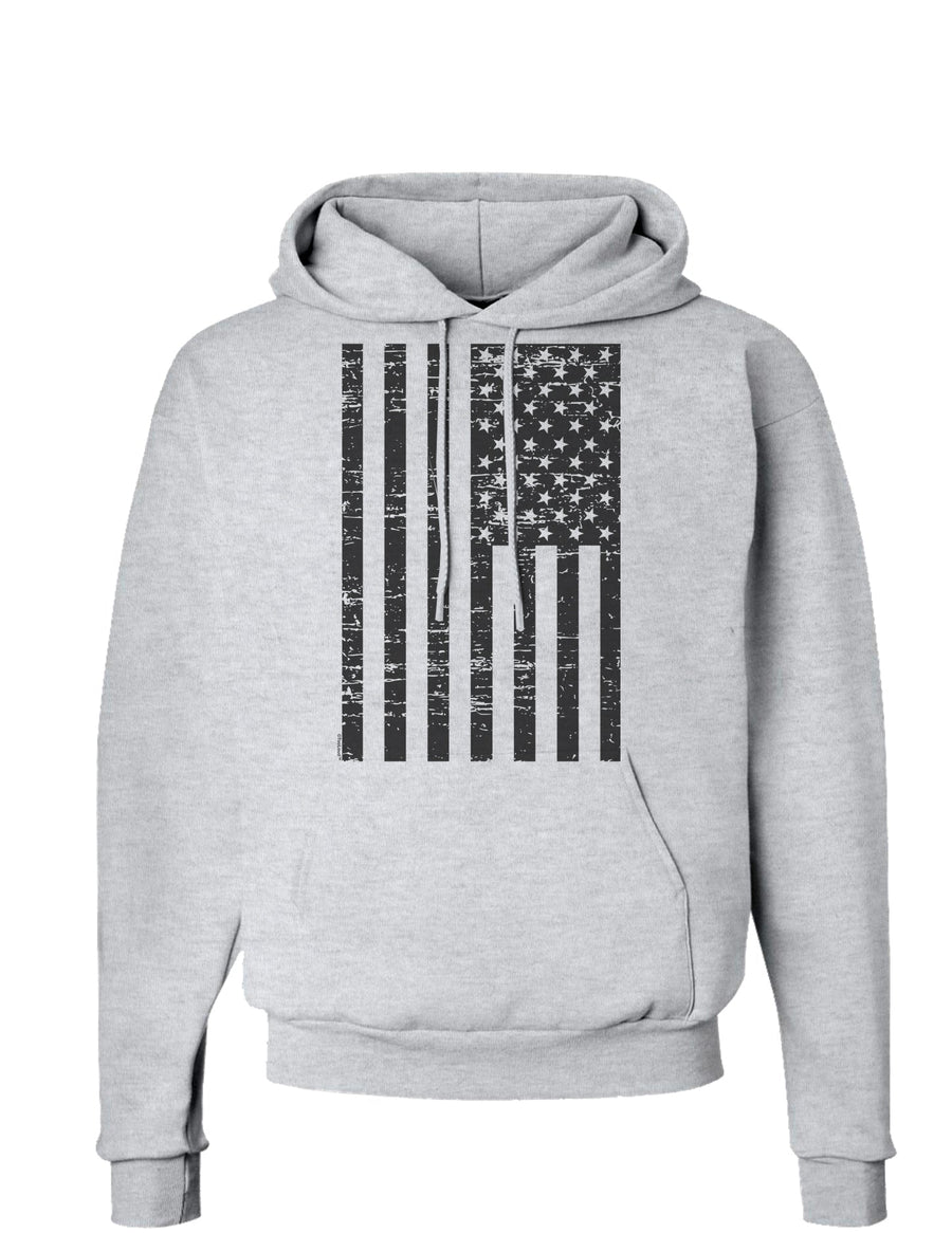 Vintage Black and White USA Flag Hoodie Sweatshirt