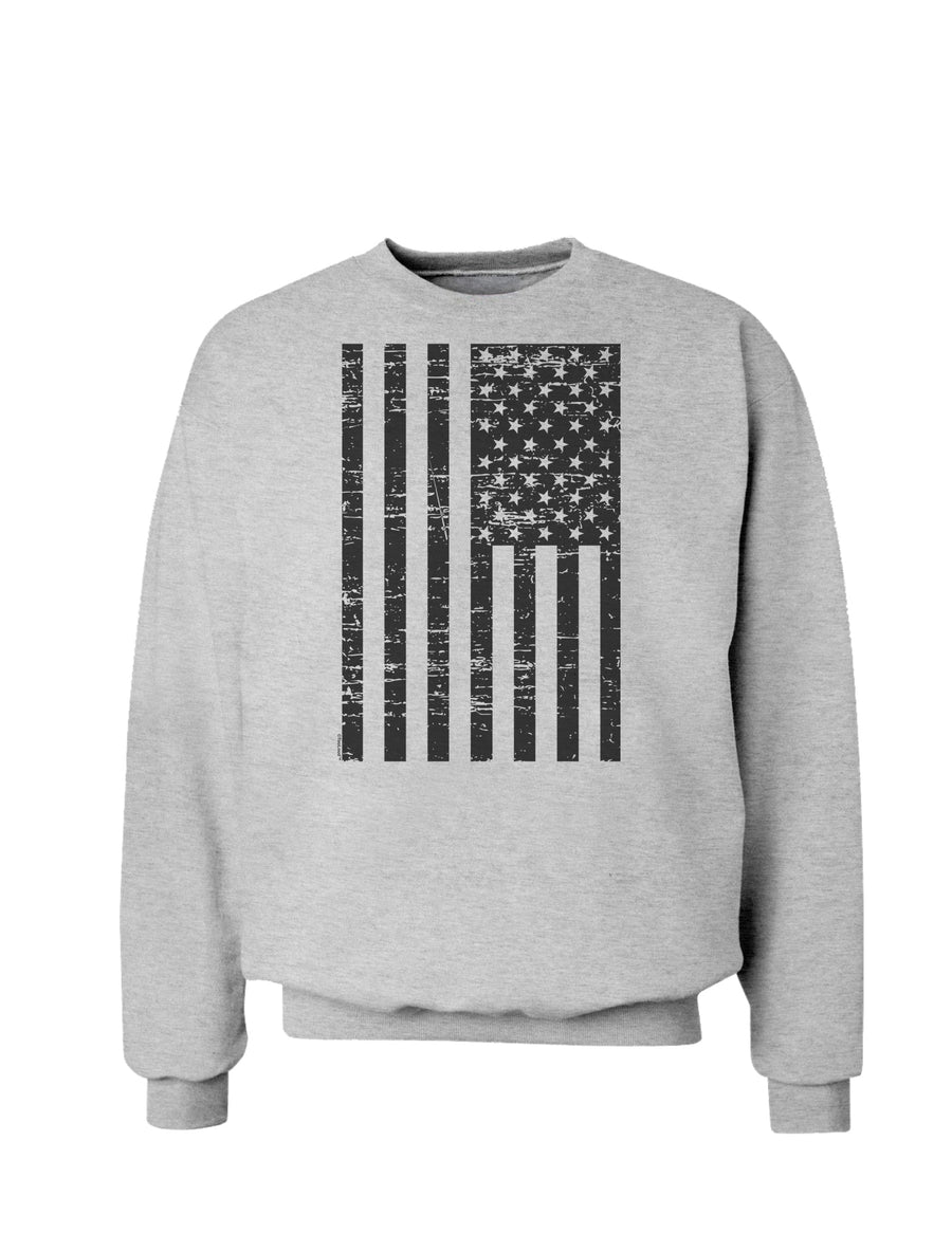 Vintage Black and White USA Flag Sweatshirt