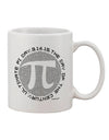 Vintage Computer Inspired Pi Circle Design 11 oz Coffee Mug - Expertly Crafted by TooLoud-11 OZ Coffee Mug-TooLoud-White-Davson Sales