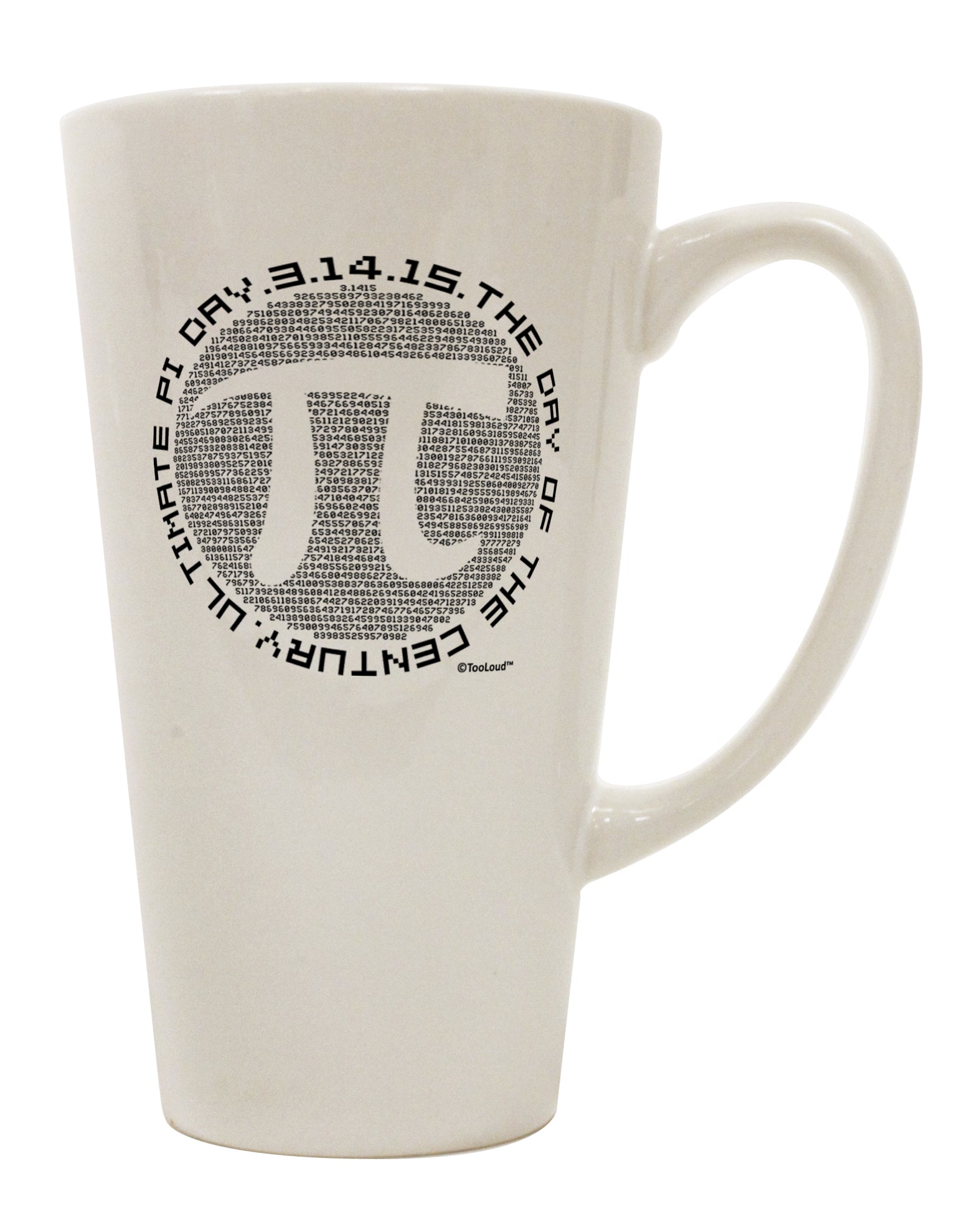 Vintage Pi Day - Classic Computer Design 16 oz Conical Latte Coffee Mug by TooLoud-Conical Latte Mug-TooLoud-White-Davson Sales