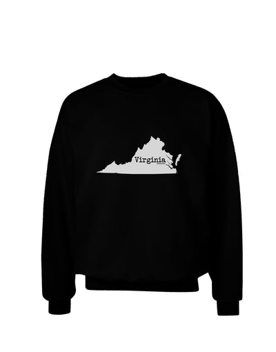 Virginia - United States Shape Adult Dark Sweatshirt by TooLoud-Sweatshirts-TooLoud-Black-Small-Davson Sales