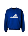 Virginia - United States Shape Adult Dark Sweatshirt by TooLoud-Sweatshirts-TooLoud-Deep-Royal-Blue-Small-Davson Sales