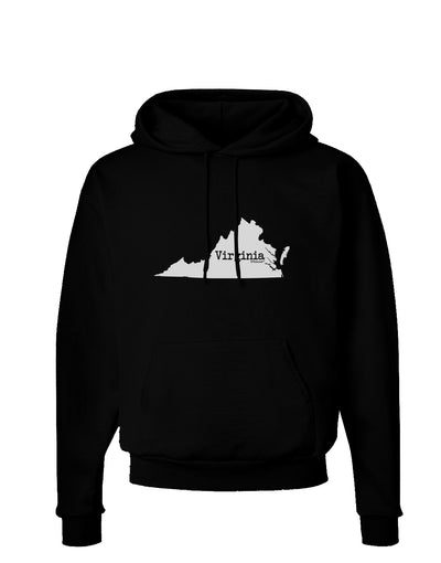 Virginia - United States Shape Dark Hoodie Sweatshirt by TooLoud-Hoodie-TooLoud-Black-Small-Davson Sales