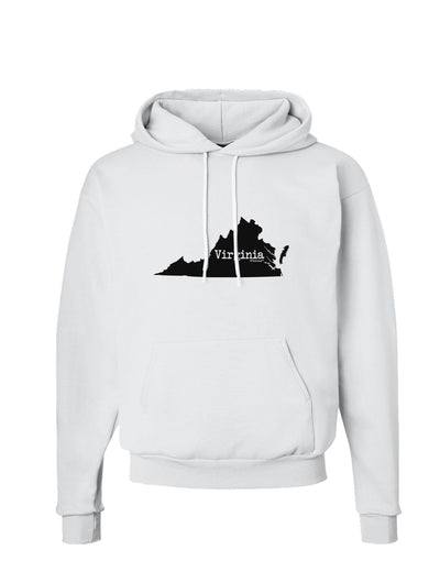 Virginia - United States Shape Hoodie Sweatshirt by TooLoud-Hoodie-TooLoud-White-Small-Davson Sales