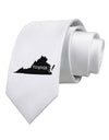 Virginia - United States Shape Printed White Necktie by TooLoud