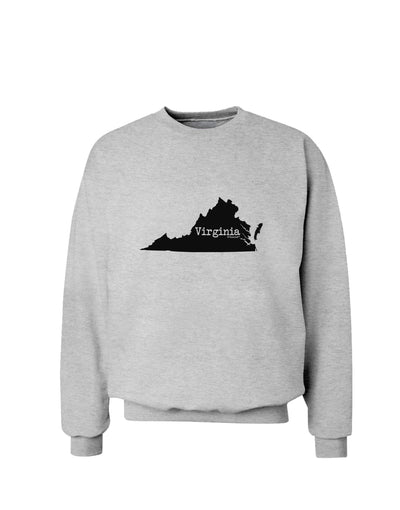 Virginia - United States Shape Sweatshirt by TooLoud-Sweatshirts-TooLoud-AshGray-Small-Davson Sales