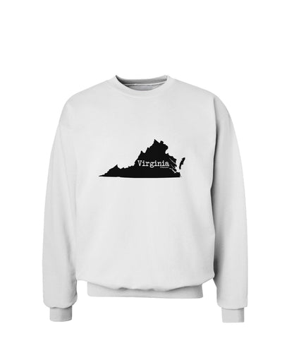 Virginia - United States Shape Sweatshirt by TooLoud-Sweatshirts-TooLoud-White-Small-Davson Sales