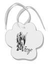 Virgo Illustration Paw Print Shaped Ornament-Ornament-TooLoud-White-Davson Sales