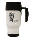 Virgo Illustration Stainless Steel 14oz Travel Mug-Travel Mugs-TooLoud-White-Davson Sales