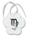 Virgo Symbol Paw Print Shaped Ornament-Ornament-TooLoud-White-Davson Sales