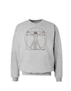 Vitruvian Man Drawing Sweatshirt-Sweatshirts-TooLoud-AshGray-Small-Davson Sales