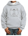 Vitruvian Man Drawing Youth Hoodie Pullover Sweatshirt-Youth Hoodie-TooLoud-Ash-XS-Davson Sales