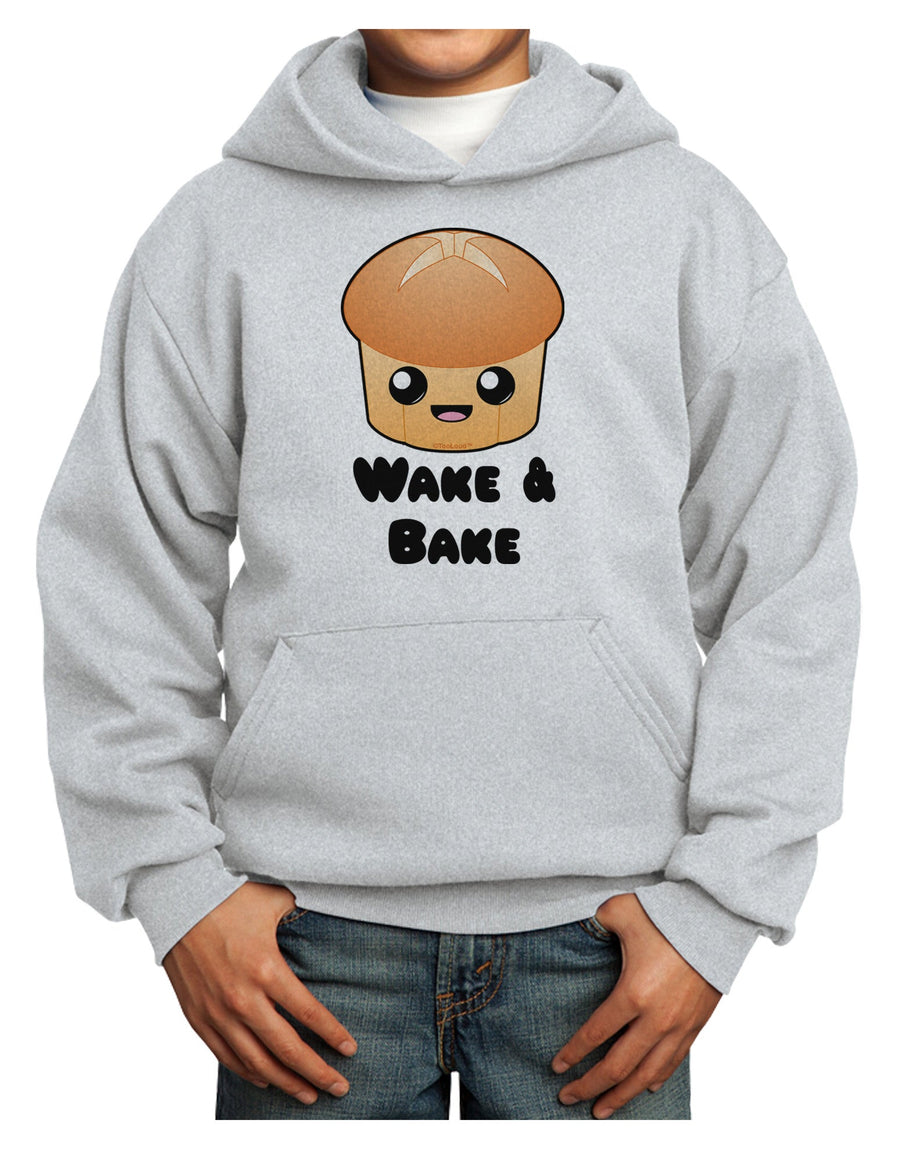 Wake and Bake Cute Roll Youth Hoodie Pullover Sweatshirt-Youth Hoodie-TooLoud-White-XS-Davson Sales