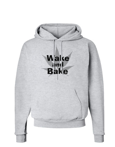 Wake and Bake - Marijuana Leaf B&W Hoodie Sweatshirt-Hoodie-TooLoud-AshGray-Small-Davson Sales