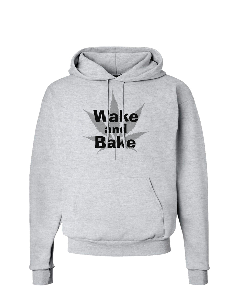 Wake and Bake - Marijuana Leaf B&W Hoodie Sweatshirt-Hoodie-TooLoud-White-Small-Davson Sales