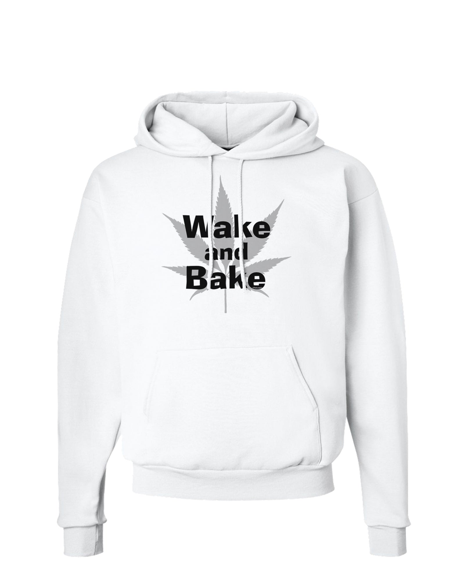 Wake and Bake - Marijuana Leaf B&W Hoodie Sweatshirt-Hoodie-TooLoud-White-Small-Davson Sales
